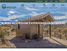 Tablet Screenshot of greenflushrestrooms.com